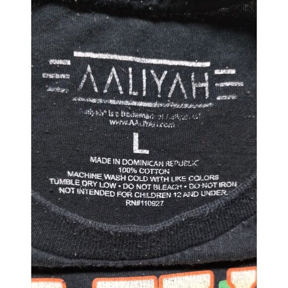 Aaliyah Fan Club Official‎ Member Black T-Shirt L 100% Cotton - Picture 4 of 6